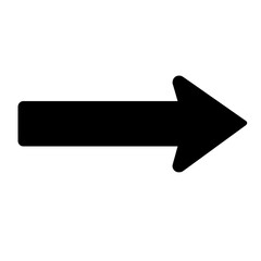 Poster - Simple black right pointing arrow icon flat vector design on white background minimalist directional sign