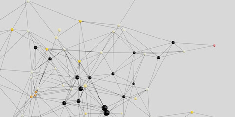 Leinwandbilder - Modern network technology background.  Abstract connection concept. Digital data visualization.