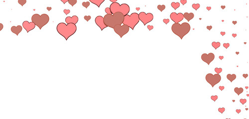 Leinwandbilder - realistic isolated heart confetti on the transparent background for decoration and covering. PNG