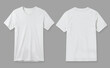 © Drip - White T Shirt color template front and back view on gray background