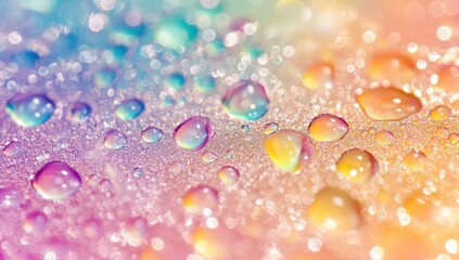 Wall Mural - Colorful background with bubbles, soap bubbles on a rainbow-colored background