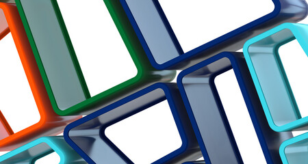 Aufkleber - Color Blend Rainbow Trendy Low Poly BG Design