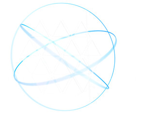 Poster - Abstract Geometric Design with Blue Swirls