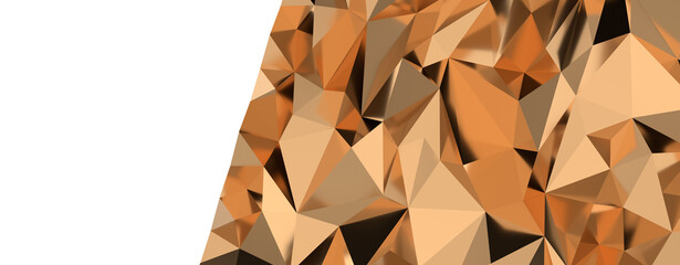 Poster - Abstract gold polygon background on texture