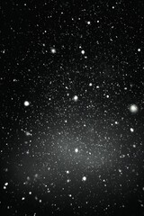 Poster - Abstract View of Falling Snow at Night in Winter Season with Atmospheric Perspective and Monochrome Tone