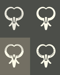 Fototapete - Ancient Graphic Antler Symbols: A series of ancient style graphical antler-like symbols on different colors. A visually captivating composition, ideal for adding an air of history, mystery.