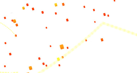 Leinwandbilder - Falling cyber particles. Big data stream. 3d