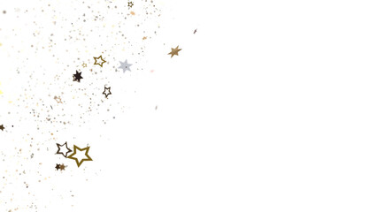 Aufkleber - Christmas Star Plummet: Astonishing 3D Illustration Depicting Falling Holiday Stardust