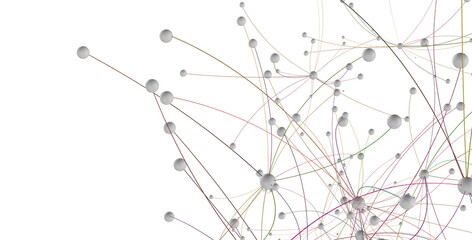 Poster - Concept of AI technology, Motion of digital data flow.