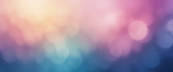 Poster - Abstract colorful design with blurred bokeh lights creating a bright, soft glow against a blue backdrop