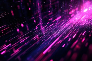 Poster - Dynamic digital abstract background depicting vibrant data streams, Data streams digital abstract technology background,Cyber pattern line digital background