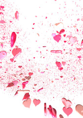 Aufkleber - realistic isolated heart confetti on the transparent background for decoration and covering.