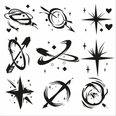 Fototapete - Abstract Vector Elements: A collection of unique vector elements designed for creative projects and compositions. Perfect for adding flair.