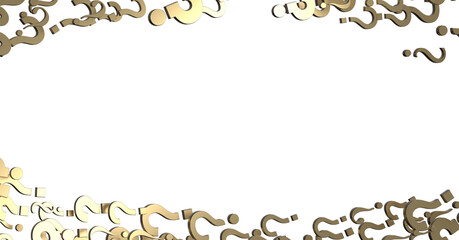 Aufkleber - question marks background. 3d Illustration