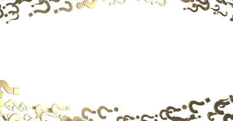 Aufkleber - question marks background. 3D Rendering.