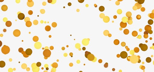 Fototapete - Golden circles on white background. Festive, celebratory design.