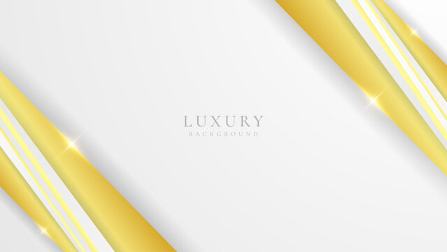Abstract Luxury white and golden background with shining golden lines. Gold Curve on White