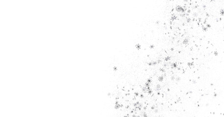 Poster - Magical Snowfall: Brilliant 3D Illustration Showcasing Descending Christmas Snowflakes