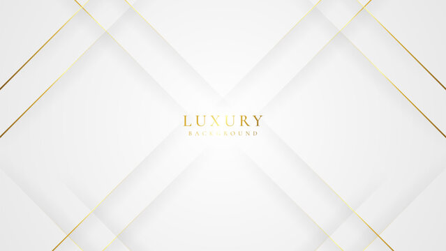 Abstract Luxury white and golden background with shining golden lines. Gold Curve on White
