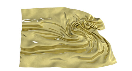 Aufkleber - The luxurious drape of golden silk