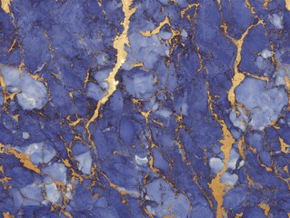 Poster - Abstract blue marble texture with golden veins close up shot for backgrounds and design elements elegant and luxurious