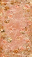 Poster - Abstract floral painting in pink and brown tones, textured surface, artistic expression, close up view, studio shot