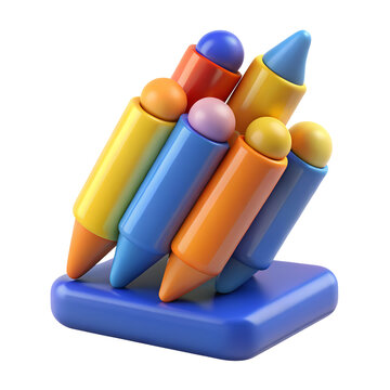 3d back to school concept on a transparent background
