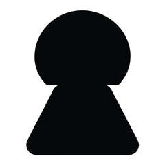 Fototapete - Female head profile user person silhouette on a 3d metal button illustration