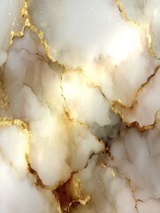 Aufkleber - Abstract marble texture with gold veins close up elegant fluid art design for backgrounds and wallpapers