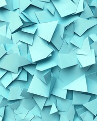 Aufkleber - Abstract light blue geometric shapes in dynamic arrangement top down view studio shot for backgrounds and designs
