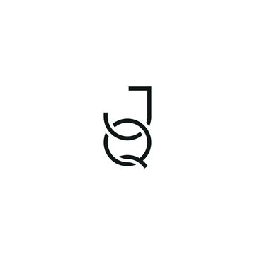 Creative QJ JQ Letter Logo Design with Modern Minimal Style.