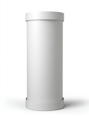 Aufkleber - White cylindrical box studio shot product photography simple design minimalist aesthetic presentation packaging container