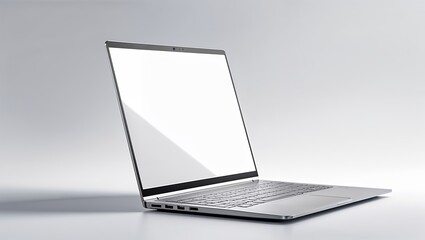 Poster - New sleek laptop design showcasing a minimalist style on a clean surface at an indoor setting