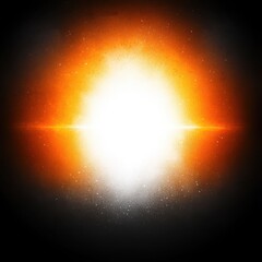Poster - Abstract cosmic explosion of light and energy in dark space digital art illustration graphic design background concept