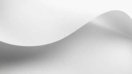 Poster - Minimalist white paper curve abstract close up studio shot for background texture or graphic design element clean and elegant