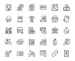 © Pahua - A collection of 30 clean and modern line icons related to billing, finance, and services. his icon set includes elements such as invoices, receipts, insurance. 48x48 pixel perfect editable stroke