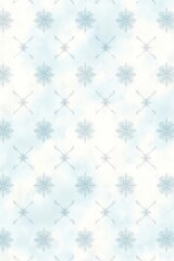 Aufkleber - Seamless Snowflake Pattern on Light Blue Background, Winter Holiday Texture, Christmas Design, Repeating Ornament