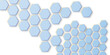 © Hasan - Blue hexagon on minimal simple blue watercolor vector illustration Science technology and medical concept hexagon on transparent background.