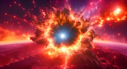 Wall Mural - explosion big bang of the universe 4k