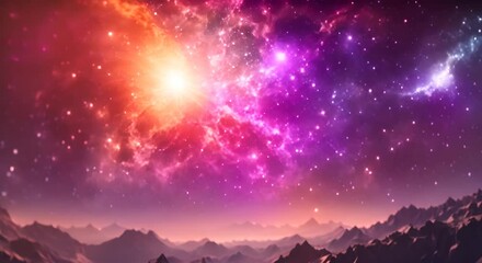 Wall Mural - expansion of the universe space galaxy background 4k