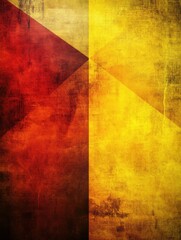 Poster - Abstract grunge texture background with geometric shapes in red and yellow colors graphic design