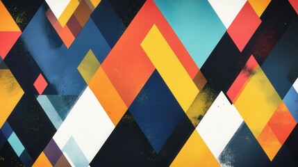 Poster - geometric shapes vector design featuring sharp-edged triangles and diamonds,