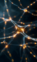 Poster - Network of Neurons Glowing Neural Connections Transmitting Information in the Brains Biological System