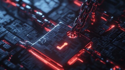 Poster - cyber security with secure digital grids, encryption elements, and protected data channels keeping sensitive information safe from cyber threats