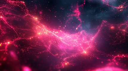 Poster - technology network background with vibrant, glowing pathways connecting data points, symbolizing the strength and flexibility of digital networks