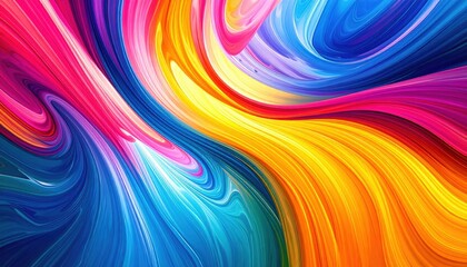 Poster - Abstract Colorful Swirling Design