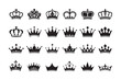 © VectorNest 95 - Royal Crown Silhouette Vector Collection on White Background