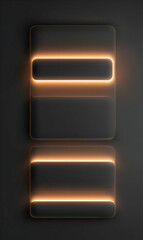 Poster - Illuminated rectangles geometric modern art design glowing edges creating elegant abstract background wallpaper