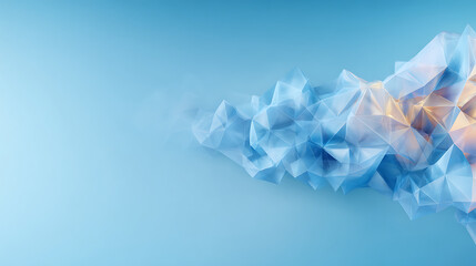 Aufkleber - Abstract geometric light blue polygonal background with gradient effect and subtle low poly shapes on white to teal transition. 66524529 1