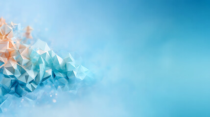 Aufkleber - Abstract geometric light blue polygonal background with gradient effect and subtle low poly shapes on white to teal transition. 39447197 2